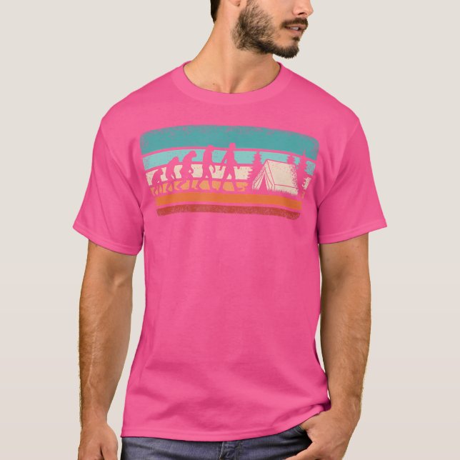 Camiseta Gracioso campamento de excursión de camping Evolut (Anverso)
