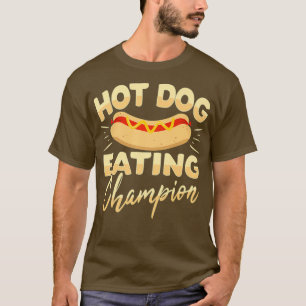 Camiseta Gracioso campeón de alimentación de perro caliente