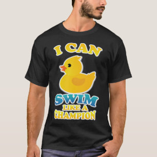 Camiseta Gracioso campeón de animales de pato nadar en vera