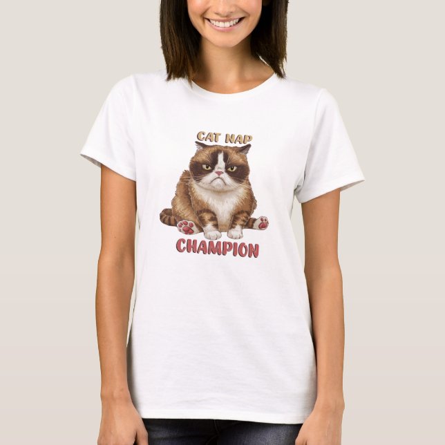 Camiseta Gracioso campeón de natación para gato (Anverso)
