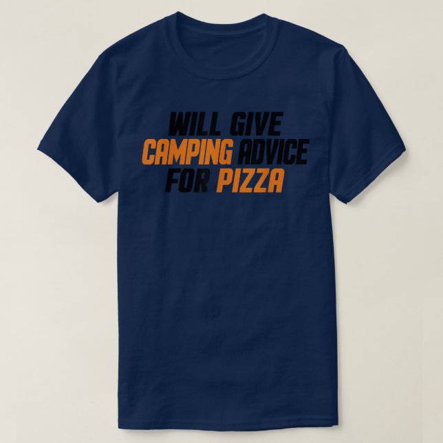 Camiseta Gracioso Camper, Dará Consejos De Camping Para Piz (Diseño del anverso)