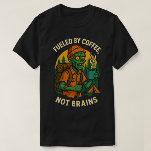 Camiseta Gracioso camper zombi alimentado por diseño de caf
