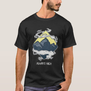 Camiseta Gracioso camping de escalada en el peñón de montañ