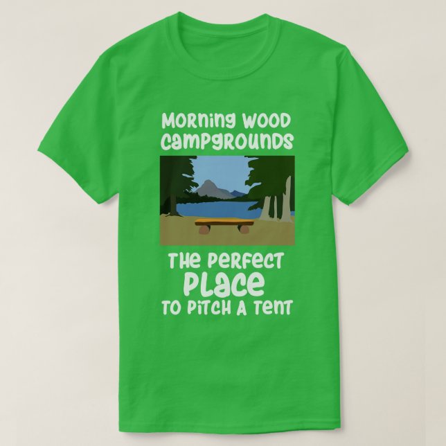 Camiseta Gracioso Camping Mañana Wood 2 (Diseño del anverso)
