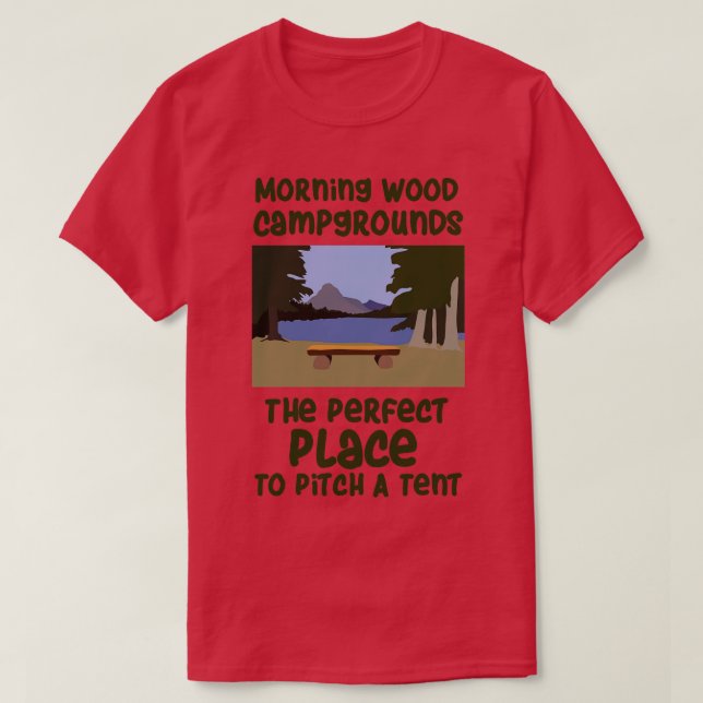 Camiseta Gracioso Camping Morning Wood (Diseño del anverso)