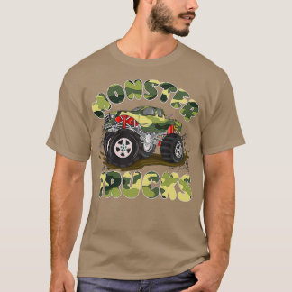 Camiseta Gracioso camuflaje Regalo de camiones monstruales