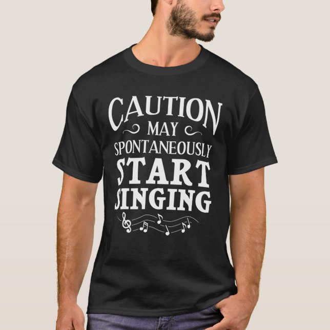 Camiseta Gracioso Canto Música Amantes Regalo Para Hombres  (Anverso)
