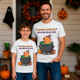 Camiseta Gracioso Capibara de Halloween "Modo máximo de rel