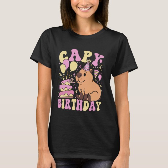 Camiseta Gracioso capy cumpleaños Funny Capybara Animales B (Anverso)