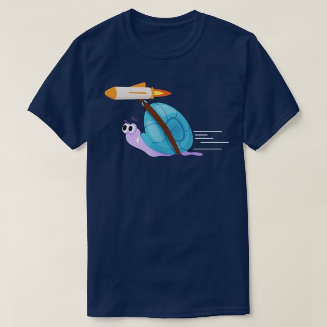 Camiseta Gracioso caracol de cohetes para niños con regalo  (Diseño del anverso)