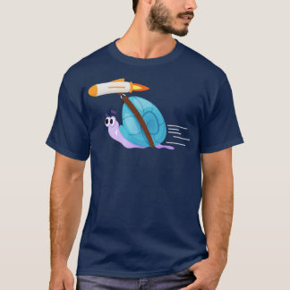 Camiseta Gracioso caracol de cohetes para niños con regalo