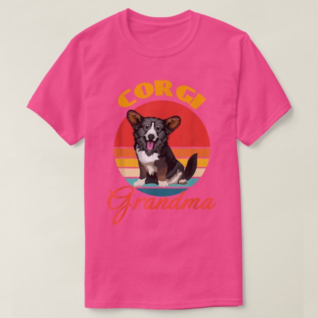 Camiseta Gracioso Cardigan Welsh Corgi Abuela Perro Lover M (Diseño del anverso)
