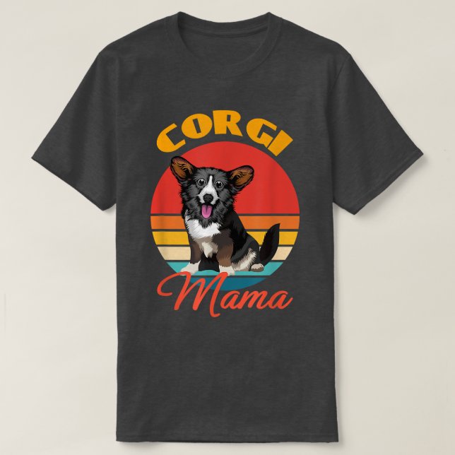 Camiseta Gracioso Cardigan Welsh Corgi Mama Perro Lover Mot (Diseño del anverso)