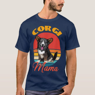 Camiseta Gracioso Cardigan Welsh Corgi Mama Perro Lover Mot
