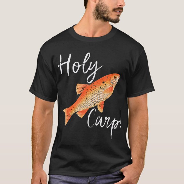 Camiseta Gracioso Carpa Sagrada Pesca Regalo de Pescado (Anverso)