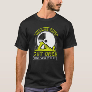 Camiseta Gracioso Carpintero de papá de madera medida dos v