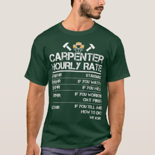 Camiseta Gracioso Carpintero Por Horas Ra De Trabajo En Mad