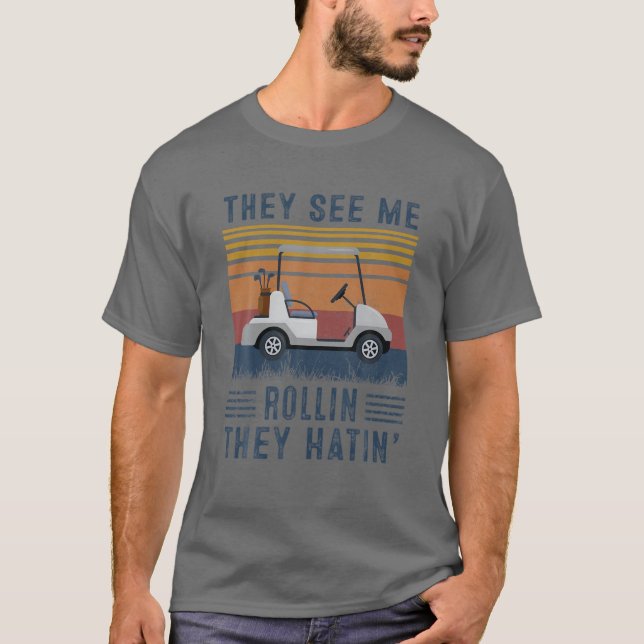 Camiseta Gracioso carrito de golf que me ven Rolling Golf C (Anverso)