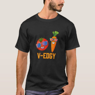 Camiseta Gracioso Carrot Y Tomate Granjero Vegetable V-
