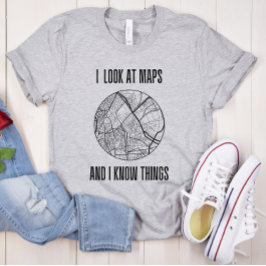 Camiseta Gracioso cartógrafo | Mapa | Pun geográfico