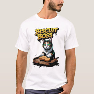 Camiseta Gracioso Cat Bakery Biscuit Boss