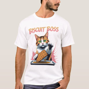 Camiseta Gracioso Cat Bakery Biscuit Boss