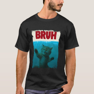 Camiseta Gracioso Cat Bruh Cat Meme Regalo Para Hombres - B
