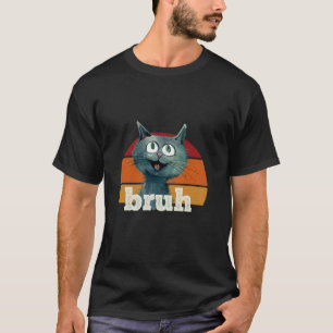 Camiseta Gracioso Cat Bruh Cat Meme Regalo Para Niños Chica