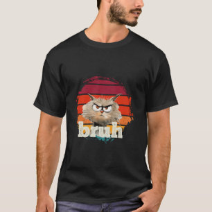 Camiseta Gracioso Cat Bruh Cat Meme Regalo Para Niños Chica