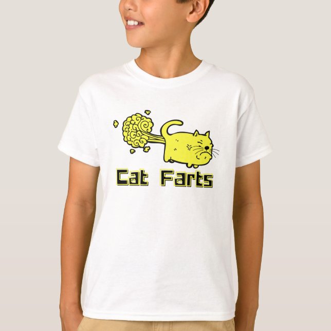 Camiseta Gracioso Cat Farts (Anverso)