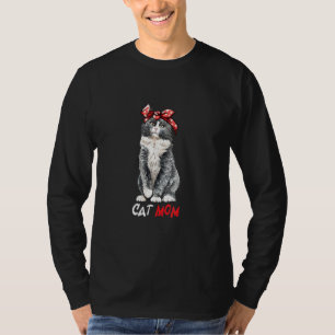 Camiseta Gracioso Cat Mom