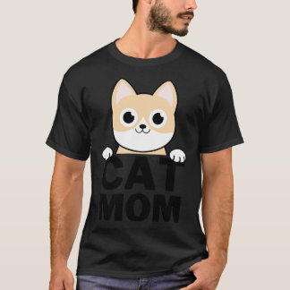 Camiseta Gracioso Cat Mom
