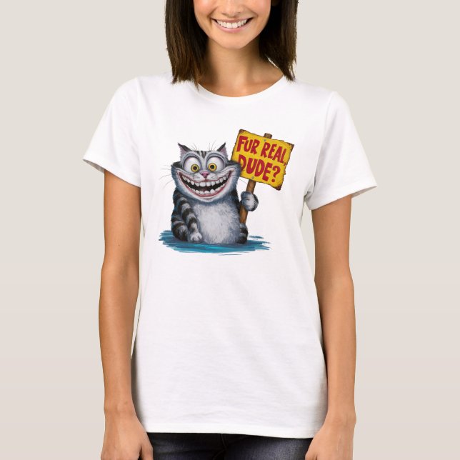 Camiseta Gracioso Cat Pun (Anverso)