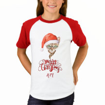 Gracioso Cat Santa Winter Feliz Navidad