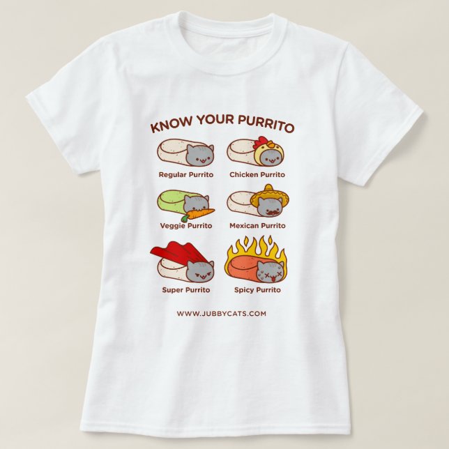 Camiseta Gracioso Cat T-SHIRT - CONOCE TU PURRITO (Diseño del anverso)