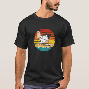 Camiseta Gracioso Cat Tee Mujeres Gato Malvado Tee Hombres