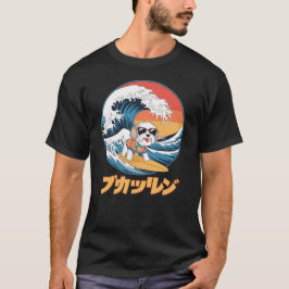 Camiseta Gracioso Cavachon Canagawa Japonés Wave Dog