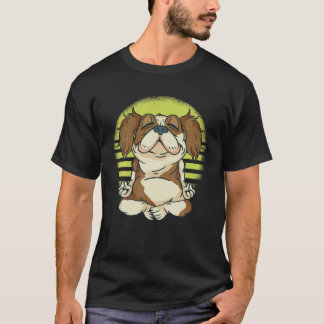 Camiseta Gracioso Cavalier de época Perro Yoga Retro Funny