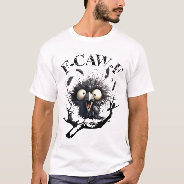 Camiseta Gracioso Caw Shirt Black Crow Black Bird Funny Cro (Anverso)