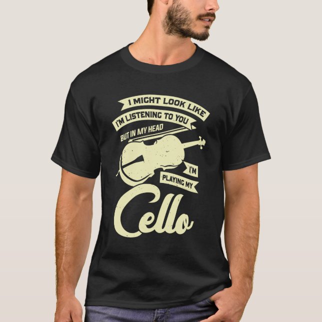 Camiseta Gracioso Cello Player Music Violoncello Cellist Gi (Anverso)