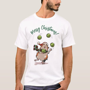 Camiseta ¡Gracioso Cerdo de Guinea Feliz Navidad! Personali