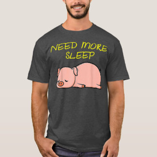 Camiseta Gracioso Cerdo Dormido Pajama