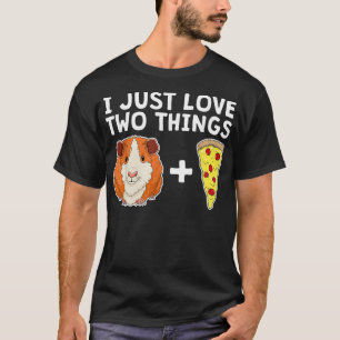 Camiseta Gracioso cerdo guineano pizza amante de la fruta l