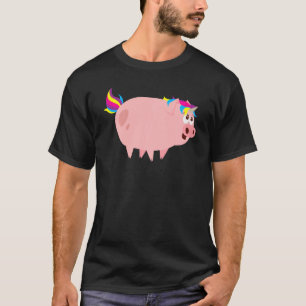Camiseta Gracioso Cerdo Unicornio Cute Piggycorn Para Jóven