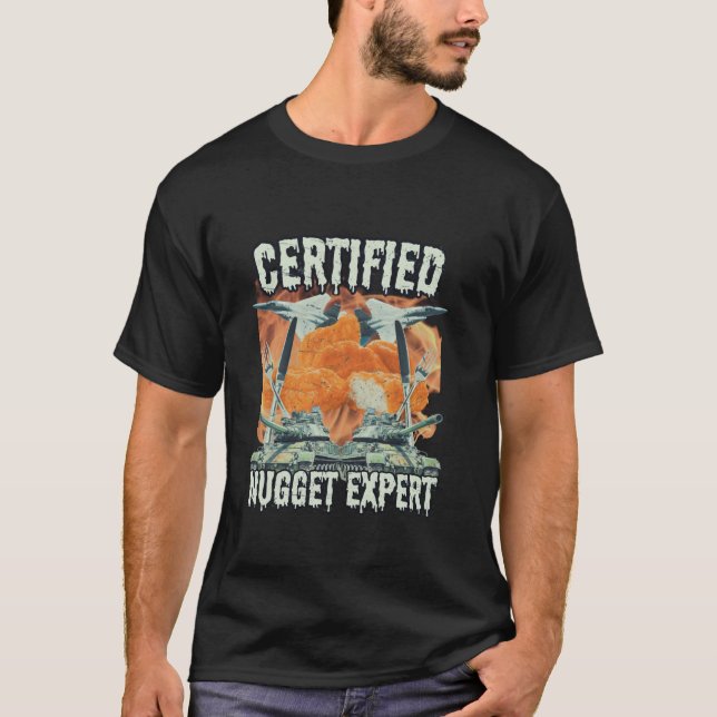 Camiseta Gracioso certificado de pollo nugget Bootleg Hardc (Anverso)