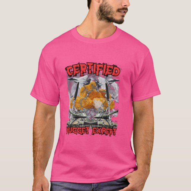 Camiseta Gracioso certificado de pollo nugget Bootleg Hardc (Anverso)