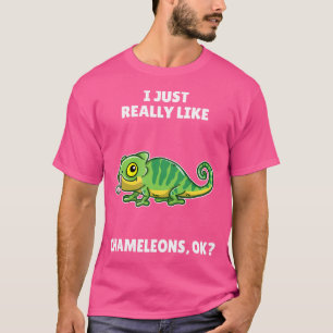 Camiseta Gracioso Chameleon Lover Me Gusta Realmente Chamel
