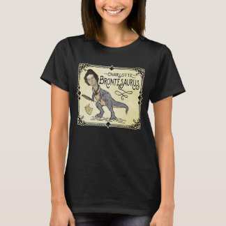 Camiseta Gracioso Charlotte Bronte Saurus Lector de Libros