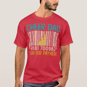 Camiseta Gracioso Cheer Dad Scan para los hombres del Día d