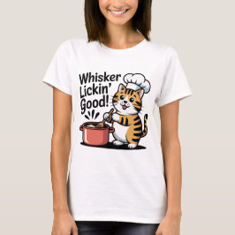 Camiseta Gracioso Chef Gato Tee Cocina Humor Gráfica Camise